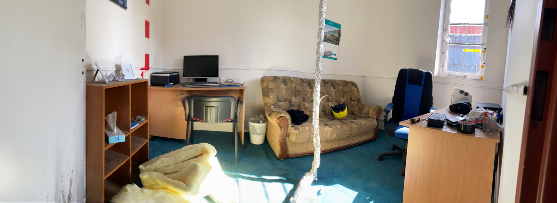 Furnished experimental office before the fire.
